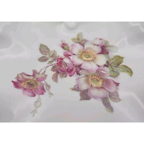 Gerold Porzellan Bavaria West Germany Wild Rose Gold Accent Candy/Nut Dish #7429 - Picture 8 of 8
